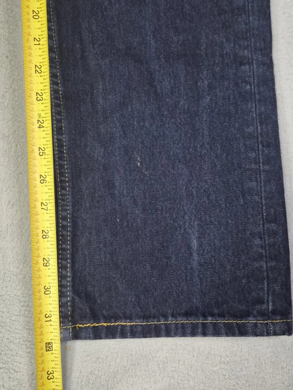 Levi's 505 baggy navy blue straight leg jeans Size mens 42x32 #denim